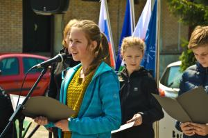 in učenci OŠ Franja Malgaja Šentjur